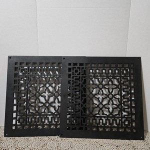 Vintage 1998 Reggio Register Cast Iron Floor Heat Vent Cover 12"x12" Opening(14"