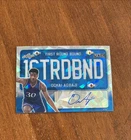 Ochai Agbaji 2021-22 Leaf Metal 1STRDBND Blue Crystals Auto Kansas Nets /25
