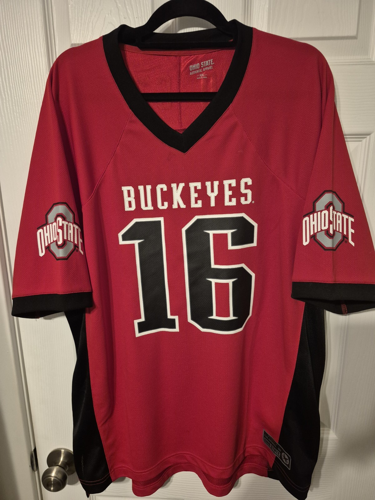 Ohio State Buckeyes #16 Authentic Apparel Jersey Mens XXL Red Black College OSU