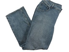 Lee Riders Relaxed Fit Jeans Women's 16 Blue Denim High Rise Stretch
