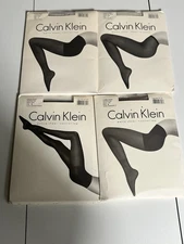 4 Vtg Calvin Klein Matte Sheer Ultra Sheer Control Top Hosiery Pantyhose Size B