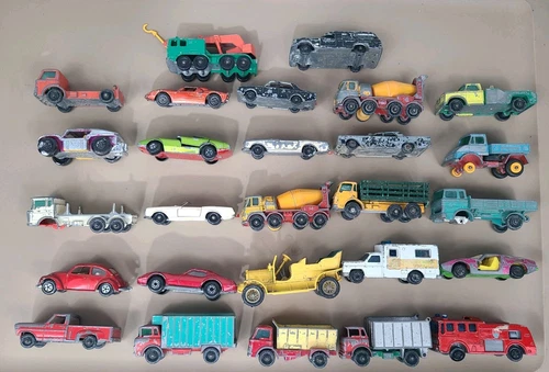 Vintage Lesney Matchbox Series Cars Vehicle Mixed Lot Of 27 (1960's-1970's)