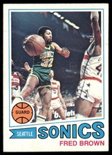 Fred Brown 1977-78 Topps White Backs #30 Seattle SuperSonics Good Crease