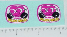 Pair Tonka Plum Wild Toy Car Replacement Stickers TK-222