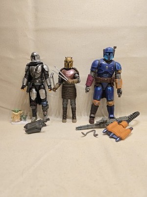 Star Wars Black Series 6'' Mandalorian Paz Visla The Armorer Grogu x4 Lot w/ Accs