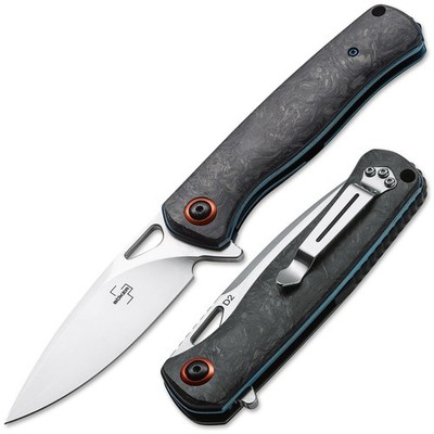 BÖKER PLUS Nebula Taschenmesser D2 Carbon-Griff Flipper Clip Schwarz 01BO319