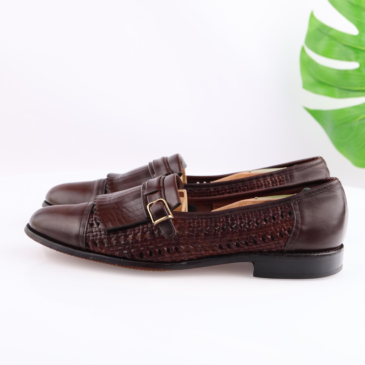 Allen Edmonds Monterey Kiltie & Braided Brown Leather Loafer 10.5 C Allen Edmonds Men Montague Loafer Size 10.5 D Brown Kiltie  main image 4