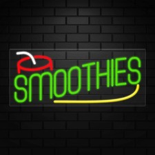 Smoothies Sign For Business Displays Led Flex Neon 32w X 13h X 1d