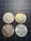 4x USA Silver Kennedy Half Dollar 1964 90% Silver
