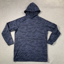 Peter Millar Youth Lg 11-12 Performance Hoodie Pullover Camo Blue