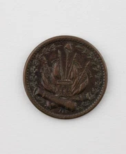 1863 Our County Civil War Token Cannon Crossed Hard Times Token - 606b