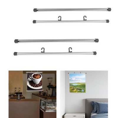1 Pair Poster Hanger Frame Flags Map Holder Versatile for Art Exhibitions