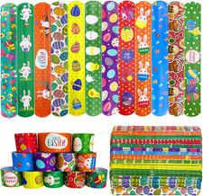 48 PCS Easter Slap Bracelets Toys for Kids Boys Girls Toddlers Easter Basket Stu
