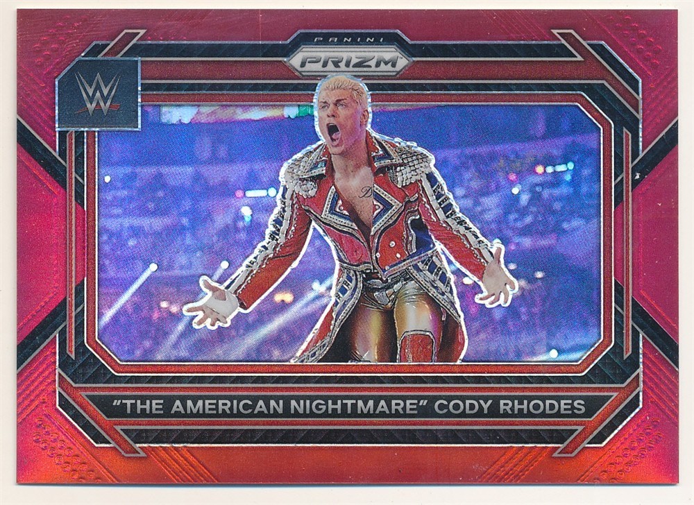 CODY RHODES 2023 PANINI PRIZM WWE #1 RED PRIZMS RARE MINT SP #187/299