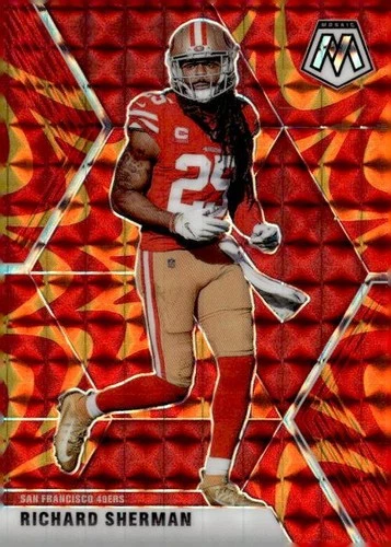 2020 Panini Mosaic #176 Richard Sherman Prizm Reactive Orange