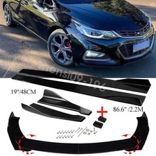 For Chevrolet Cruze Front Bumper Lip Splitter Side Skirts Rear Lip Gloss Black For Chevrolet Cruze Front Bumper Lip Splitter Side Skirts Rear Lip Gloss Black