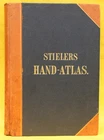 ADOLF STIELER'S HAND ATLAS ON ALL PARTS OF THE EARTH, 95 CARDS, 1895, RARE