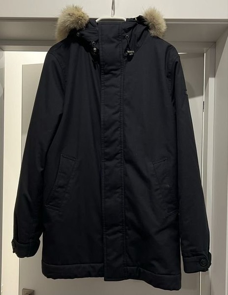 Women Woolrich Parka Dark Blue Fur XS-S