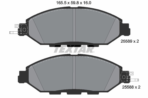 Plaquettes de frein Textar 2558903 à haute friction pour un freinage silencieux