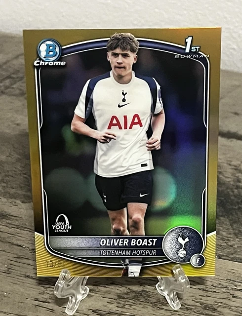Topps 2025-26 Bowman UEFA Youth League Chrome 1st Oliver Boast BYU-08 Gold /50