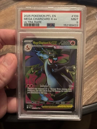 Mega Charizard X ex English Pokemon Card 109 Phantasmal Flames 2025 UR