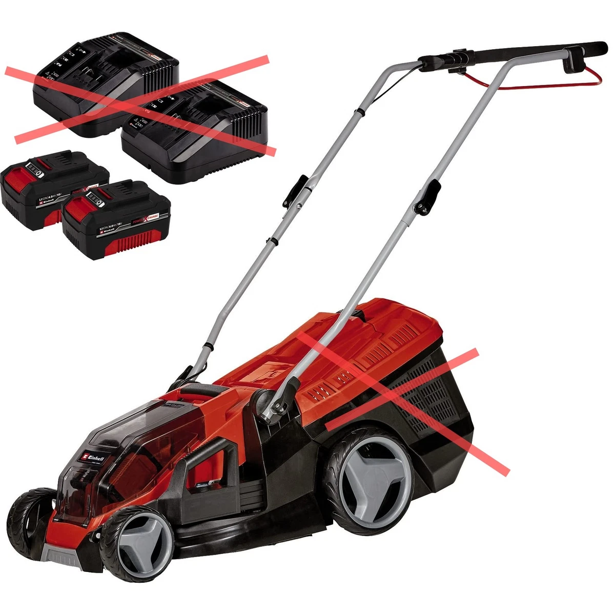 CORTACÉSPED A BATERÍA Einhell GE-CM 36/36 Li 2×4,0 Ah
