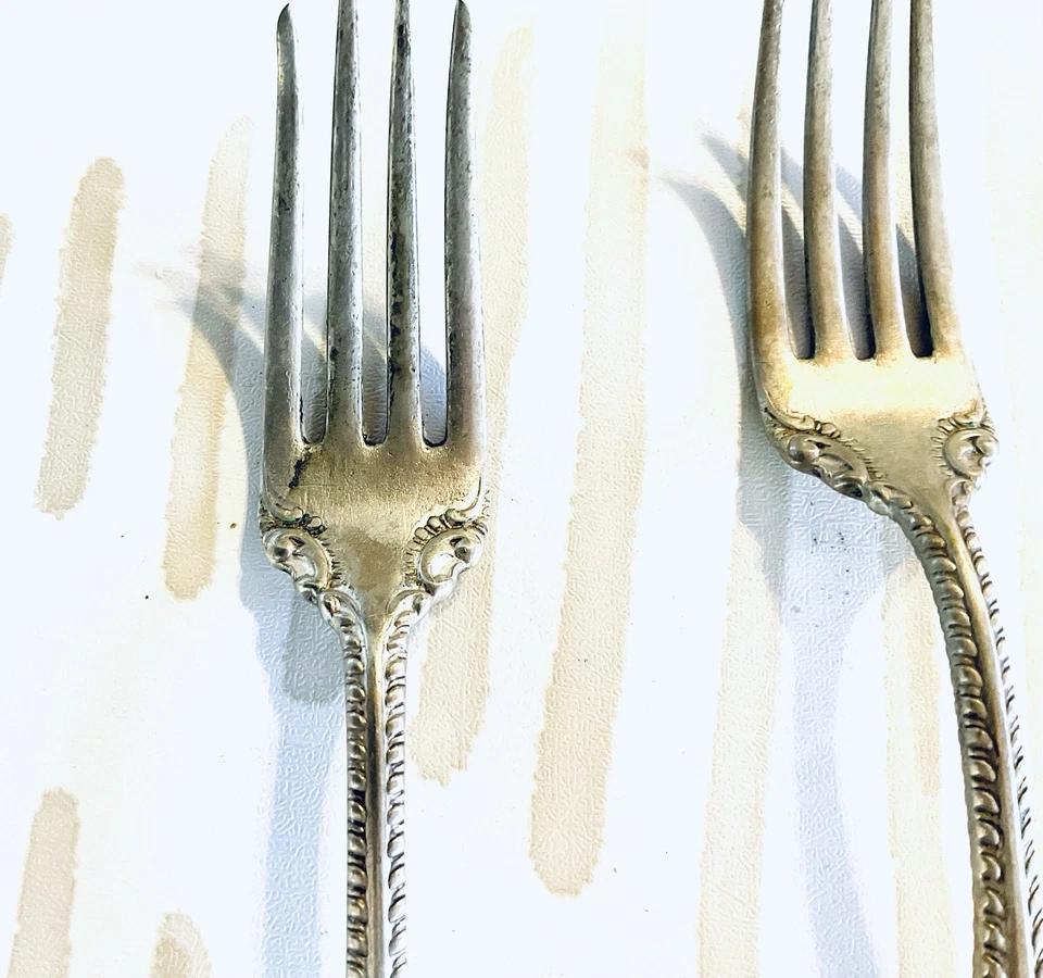 WM A Rogers Antiguo 1898 Carlton Patrón Juego de 4 Horquillas-leer Foto 4 de 4