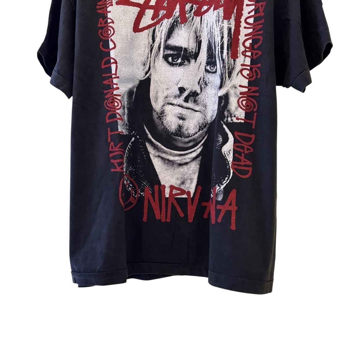 Stussy Nirvana Kurt Cobain Vintage REPRINT Band T-shirt Single