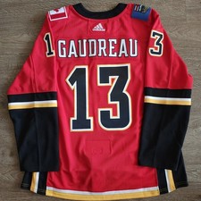 Calgary Flames Johnny Gaudreau Adidas Authentic Hockey Jersey Home Red 54 NHL 