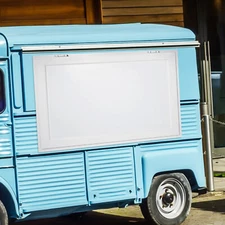 Food Truck Service Door Concession Stand Trailer Serving Window Awning White new