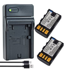 Battery 2PACK Charger For JVC BN-VF808 BN-VF808U BN-VF808US AA-VF8 U AA-VF8US