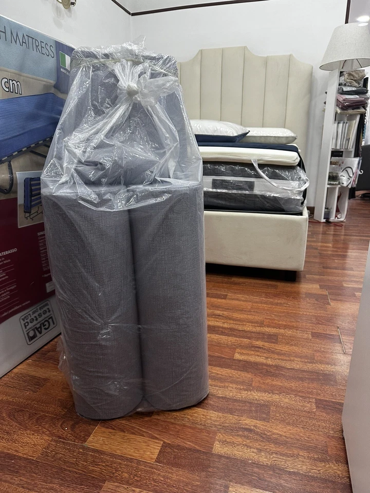 completo cuscini Mezzelune per letto a ponte Grigio - Immagine 3 di 4