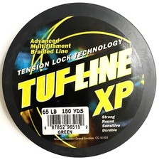 Tuf Line XP Braided Fishing Line 65 lb 150 yds Green USA Made