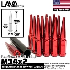 24x Red 14x2 Spike Lug Nut Fit 2004-2014 Ford F150 Expedition Navigator Lobo 24x Red 14x2 Spike Lug Nut Fit 2004-2014 Ford F150 Expedition Navigator Lobo