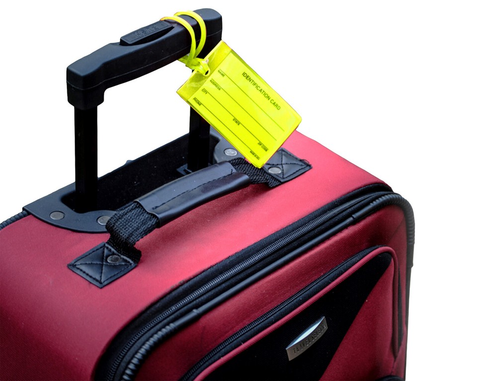 4 Luggage Tags | High Visibility Travel Tags in Popular Colors | Made ...