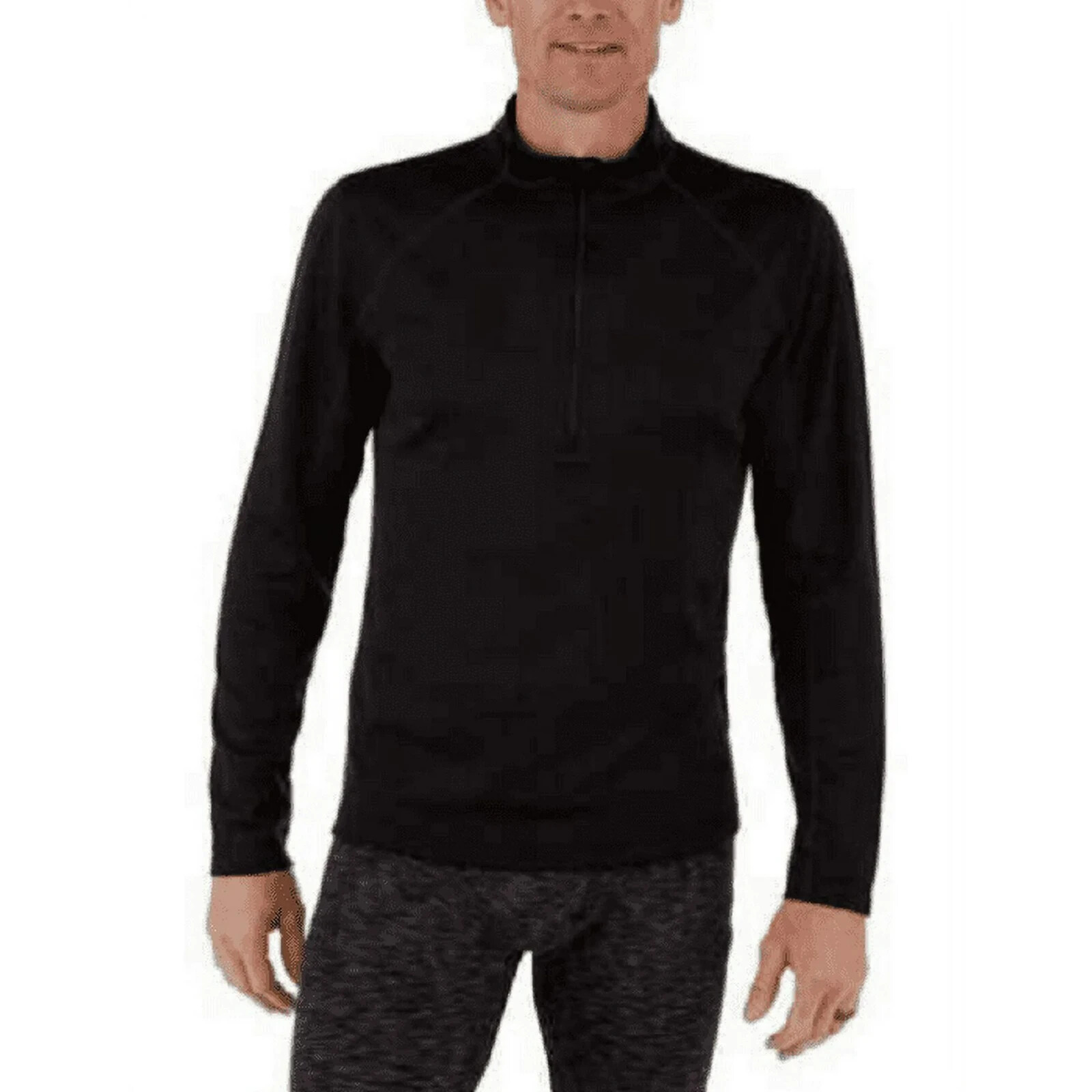 Мужской топ Spyder с нижним слоем на молнии, черный, Большой размер