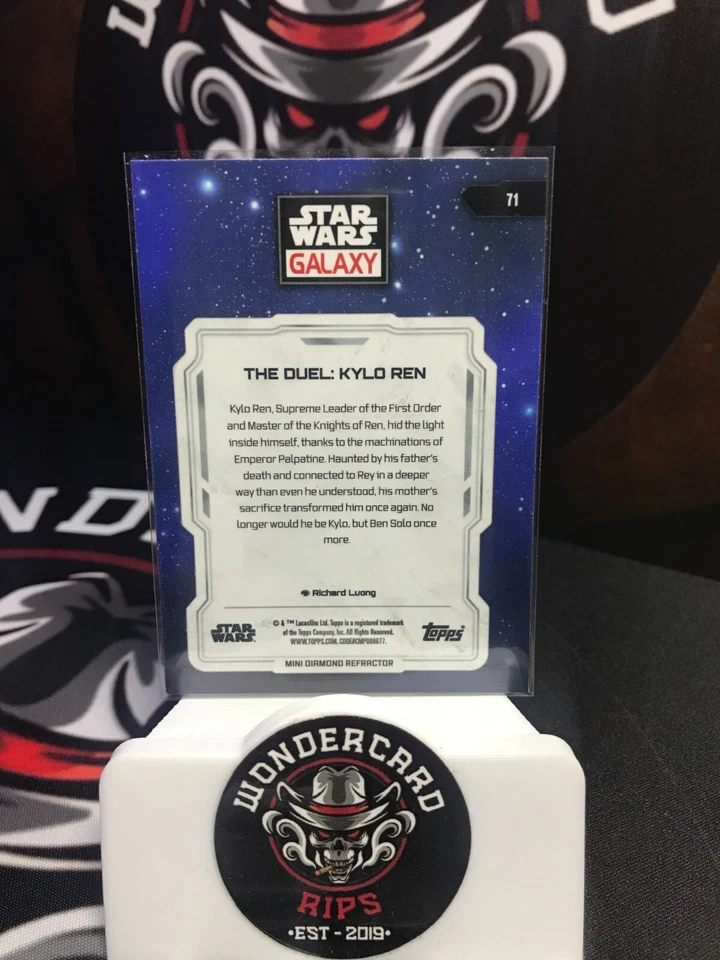 2024 Topps Chrome Star Wars Galaxy - THE DUEL: KYLO REN - REFRACTOR - #71 - Image 2 of 2