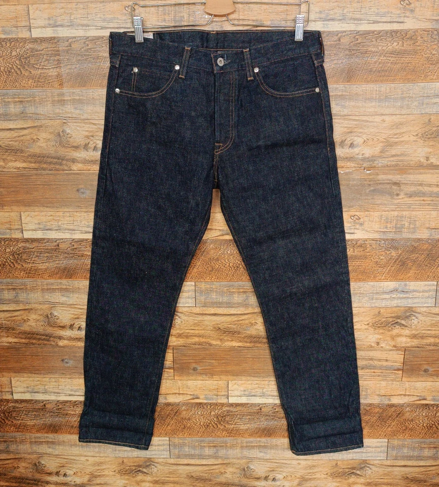 Jeans de mezclilla Wallace & Barnes Selvedge talla 32x34 medida 32x30 remache de acero delgado Foto 3 de 4