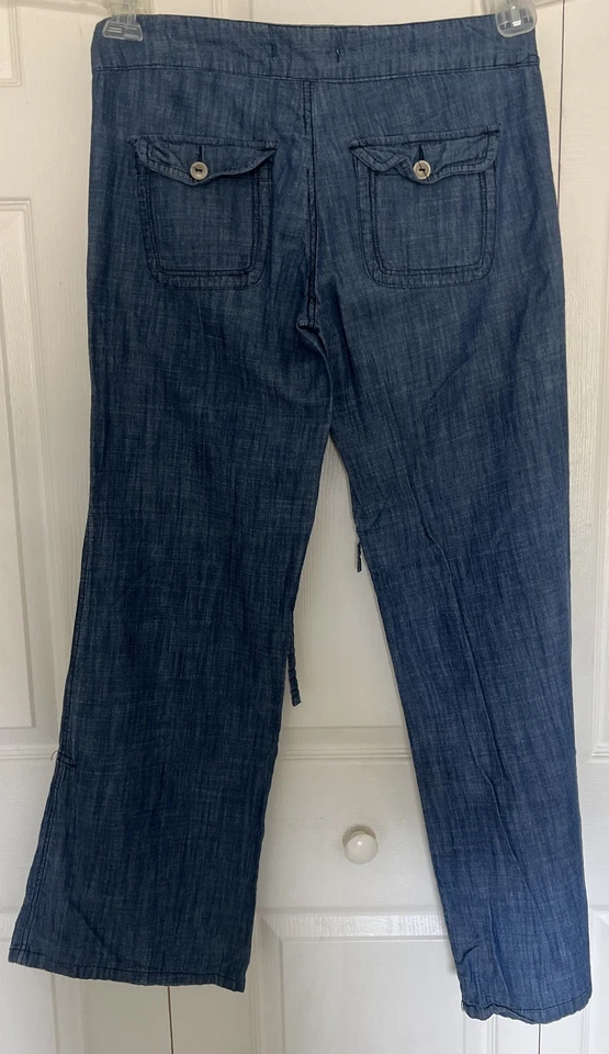 Arden B Women’s Light Blue Cotton Flared Legs Pants Size 8 - Image 4 of 4