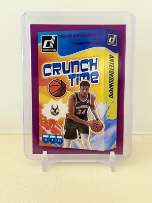 2024-25 Panini Donruss Crunch Time Giannis Antetokounmpo #12 Purple Press Proof