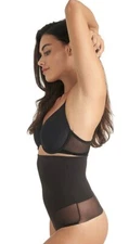 Naomi & Nicole Ultra Firm Control Thong Shapewear Sz Large / L - Black -New