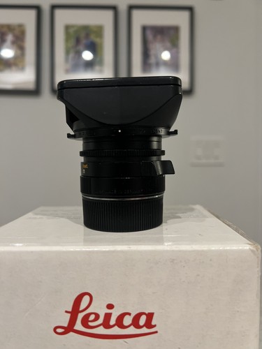 Leica Elmarit-M 28mm f2.8 E46 Lens #11809 Hood + Leather case + box vintage 90s - Picture 5 of 24
