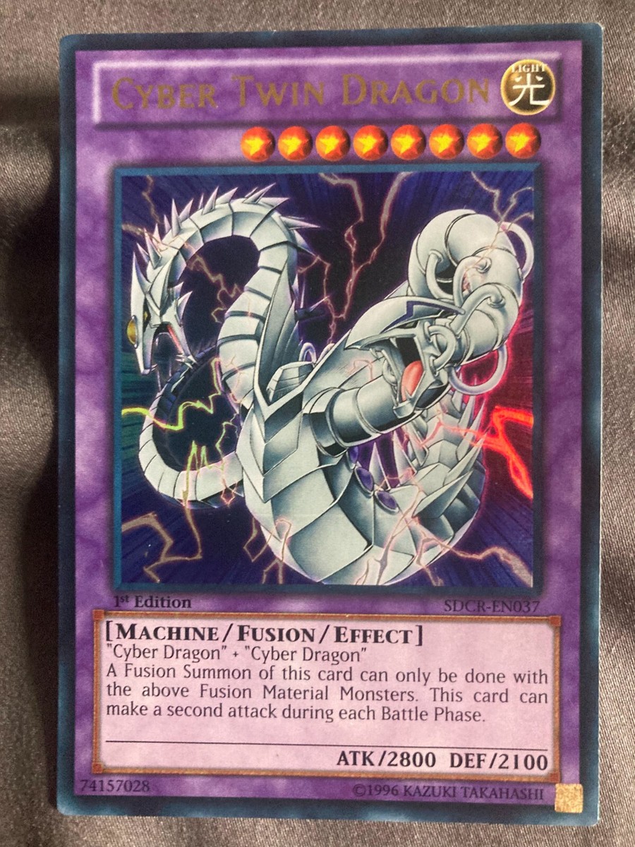 Cyber Twin Dragon Holo Ultra Rare 1st Edition Yu-Gi-Oh! Card SDCR