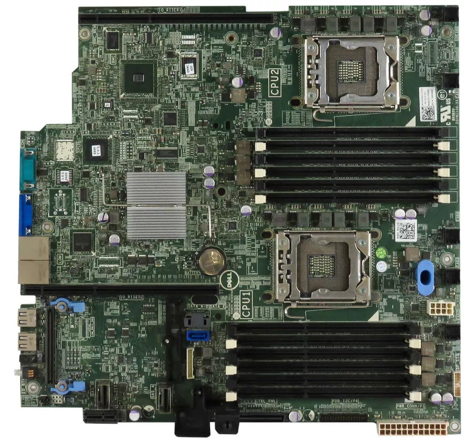 Mainboard Dell 04FHWX 2X LGA1356 Intel C602 12X DDR3 Poweredge R520 - Image 2 of 2