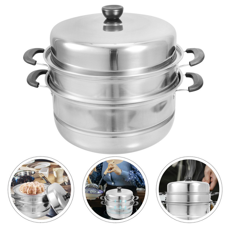 Food Steam Pot Basket Amphora Steaming Cookware tier Steamer eBay