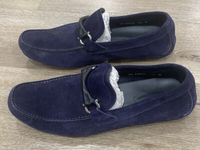 Salvatore Ferragamo Authentic Men Suede Blue Driver Loafer  display picture 2