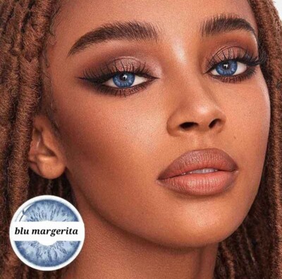  100% Deckend  Blue Mag   Blaue Kontaktlinsen   Jahreslinsen   Y1
