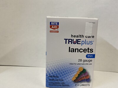 RITE AID HEALTH CARE TRUEPLUS LANCETS-ALTERNATIVE SITE-THIN 28 GAUGE 210 LANCETS