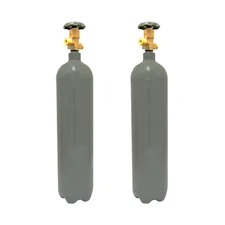 2 Pack Recertified 4 lb. Steel CO2 Tanks with CGA320 Valve for Homebrew Kegging