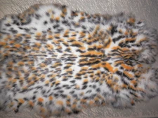 9"x16" STENCILED Rabbit Skin Hide Pelt Craft #1643